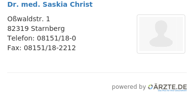 Dr med saskia christ