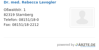 Dr med rebecca lavogler