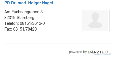 Pd dr med holger nagel