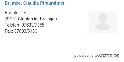 Dr med claudia pfreundtner