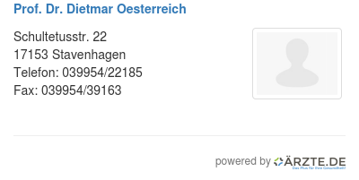 Prof dr dietmar oesterreich