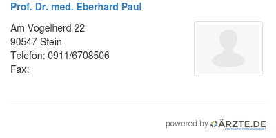 Prof dr med eberhard paul