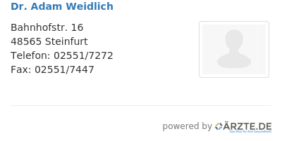 Dr adam weidlich