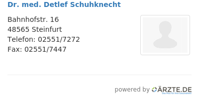 Dr med detlef schuhknecht
