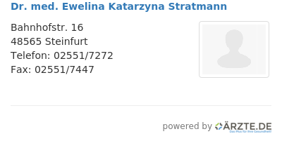 Dr med ewelina katarzyna stratmann