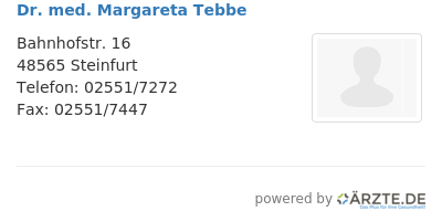Dr med margareta tebbe