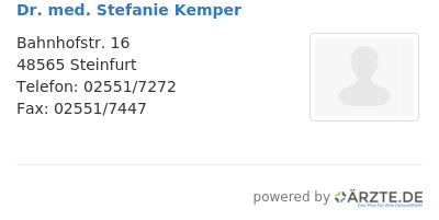 Dr med stefanie kemper