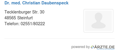 Dr med christian daubenspeck