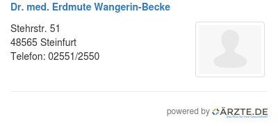 Dr med erdmute wangerin becke