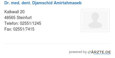 Dr med dent djamschid amirtahmaseb