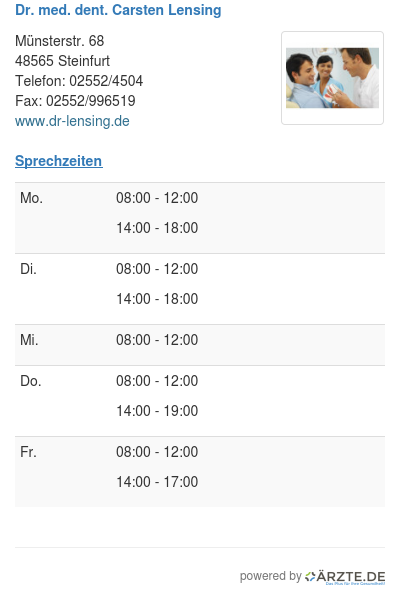 Dr med dent carsten lensing