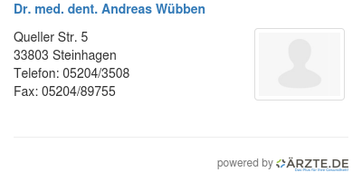 Dr med dent andreas wuebben
