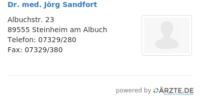 Dr med joerg sandfort