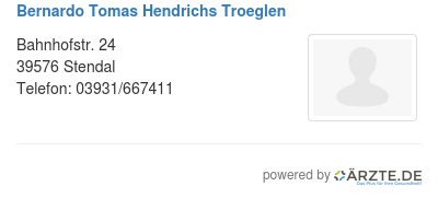 Bernardo tomas hendrichs troeglen