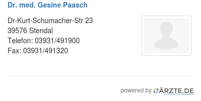 Dr med gesine paasch