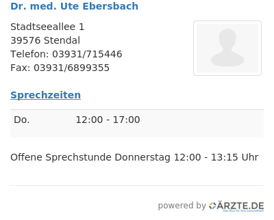 Dr med ute ebersbach