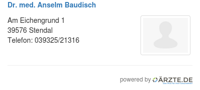 Dr med anselm baudisch