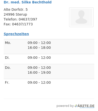 Dr med silke bechthold