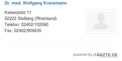 Dr med wolfgang kranemann