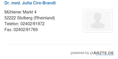 Dr med jutta cire brandt