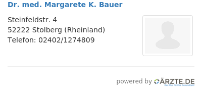 Dr med margarete k bauer