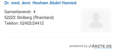 Dr med dent hesham abdel hamied