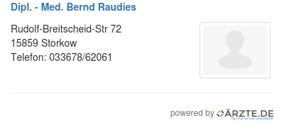 Dipl med bernd raudies