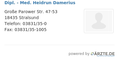 Dipl med heidrun damerius