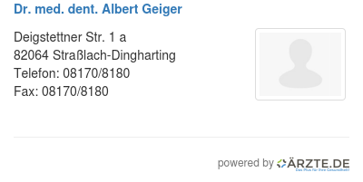 Dr med dent albert geiger