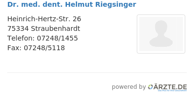 Dr med dent helmut riegsinger
