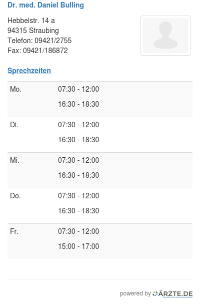 Dr med daniel bulling