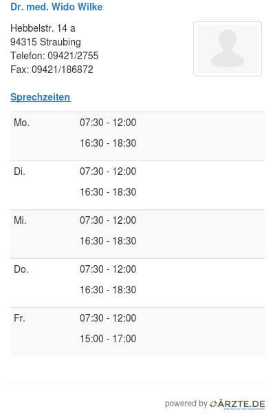 Dr med wido wilke
