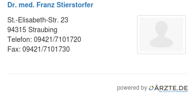 Dr med franz stierstorfer