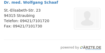 Dr med wolfgang schaaf