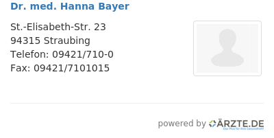 Dr med hanna bayer