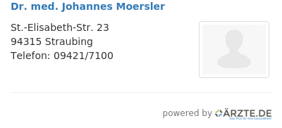 Dr med johannes moersler