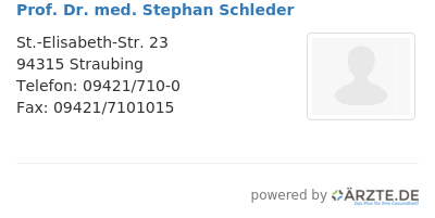 Prof dr med stephan schleder