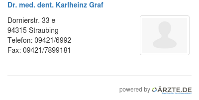 Dr med dent karlheinz graf