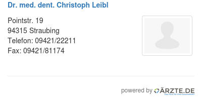 Dr med dent christoph leibl