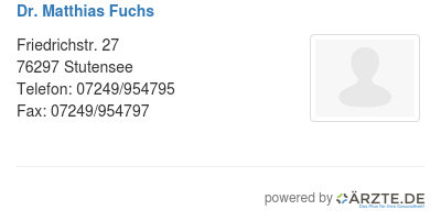Dr matthias fuchs