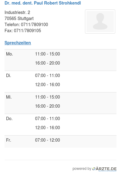 Dr med dent paul robert strohkendl
