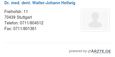 Dr med dent walter johann hellwig