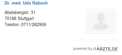 Dr med udo rabsch