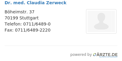 Dr med claudia zerweck