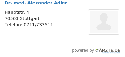 Dr med alexander adler