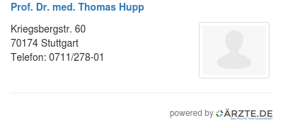 Prof dr med thomas hupp