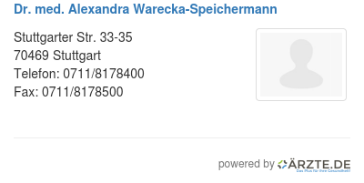 Dr med alexandra warecka speichermann