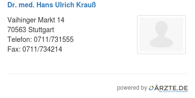 Dr med hans ulrich krauss