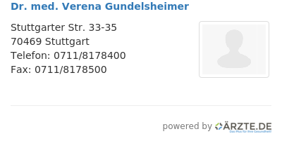 Dr med verena gundelsheimer