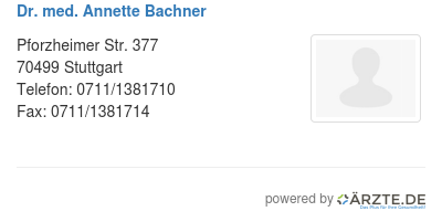 Dr med annette bachner